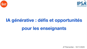 Webinaire IA générative : quels impacts pour l'enseignement et l'évaluation ?